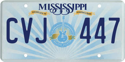 MS license plate CVJ447
