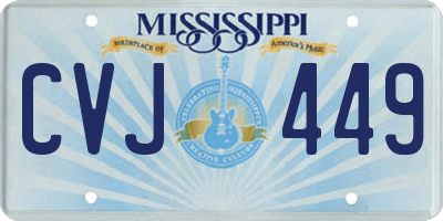 MS license plate CVJ449