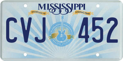 MS license plate CVJ452