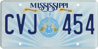 MS license plate CVJ454