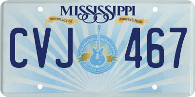 MS license plate CVJ467