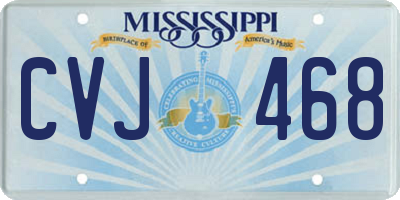 MS license plate CVJ468