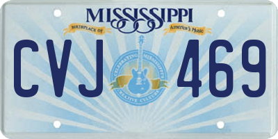 MS license plate CVJ469