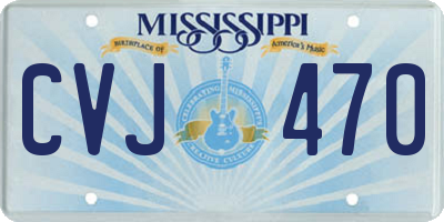 MS license plate CVJ470