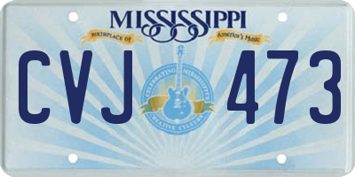 MS license plate CVJ473
