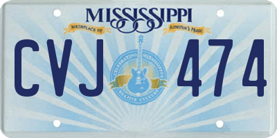 MS license plate CVJ474