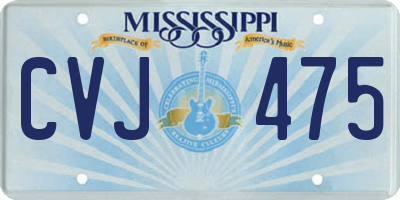 MS license plate CVJ475