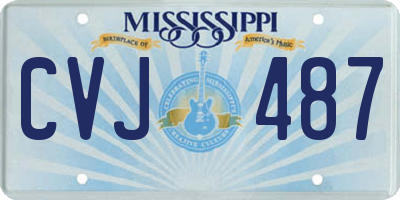 MS license plate CVJ487