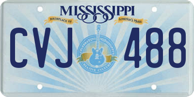 MS license plate CVJ488