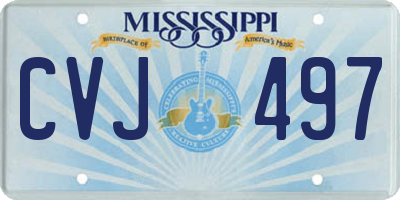 MS license plate CVJ497