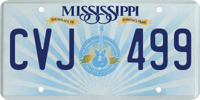 MS license plate CVJ499
