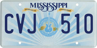 MS license plate CVJ510