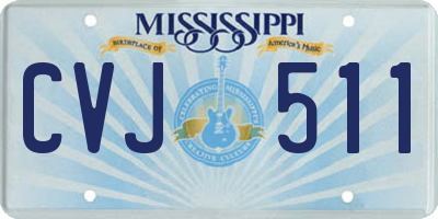 MS license plate CVJ511