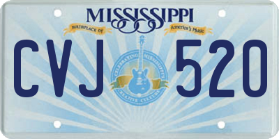 MS license plate CVJ520