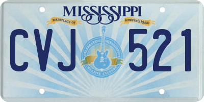 MS license plate CVJ521