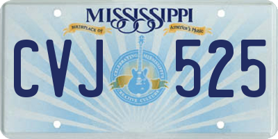 MS license plate CVJ525