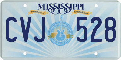 MS license plate CVJ528