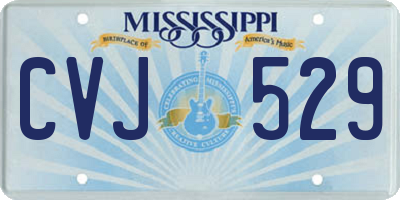 MS license plate CVJ529