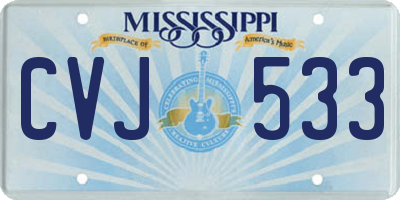 MS license plate CVJ533