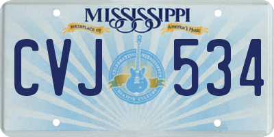 MS license plate CVJ534