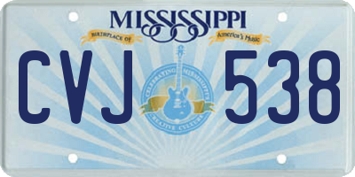 MS license plate CVJ538