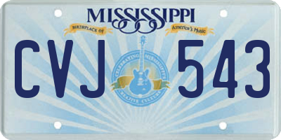 MS license plate CVJ543