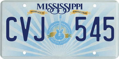 MS license plate CVJ545