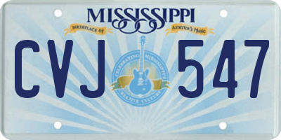 MS license plate CVJ547