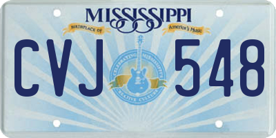 MS license plate CVJ548
