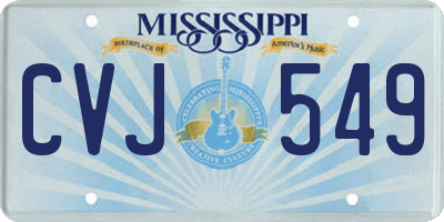 MS license plate CVJ549