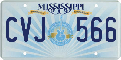 MS license plate CVJ566