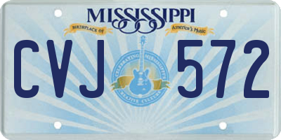 MS license plate CVJ572