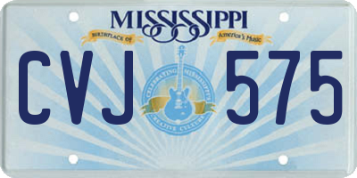 MS license plate CVJ575