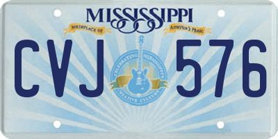 MS license plate CVJ576