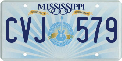 MS license plate CVJ579
