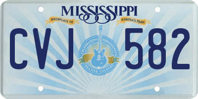 MS license plate CVJ582