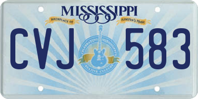 MS license plate CVJ583