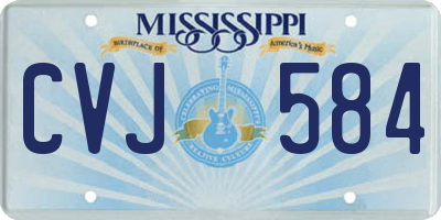MS license plate CVJ584