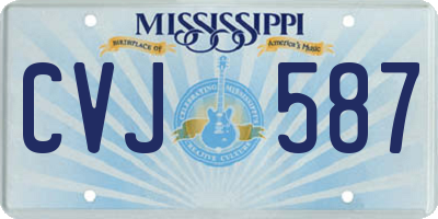 MS license plate CVJ587