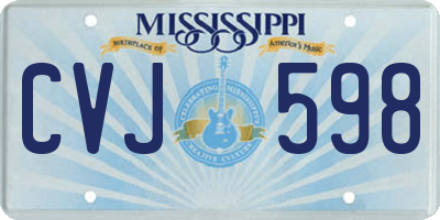 MS license plate CVJ598
