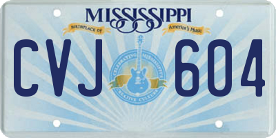 MS license plate CVJ604