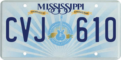 MS license plate CVJ610