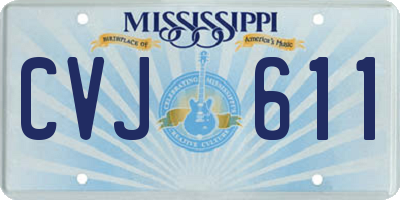MS license plate CVJ611