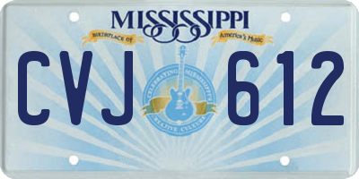 MS license plate CVJ612