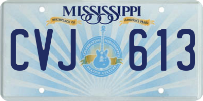 MS license plate CVJ613