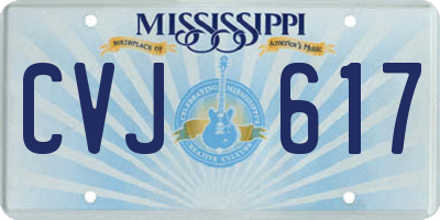 MS license plate CVJ617
