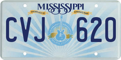 MS license plate CVJ620
