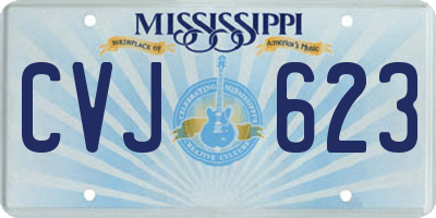 MS license plate CVJ623