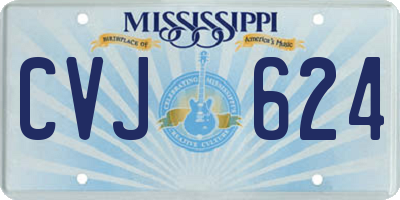 MS license plate CVJ624