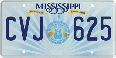 MS license plate CVJ625